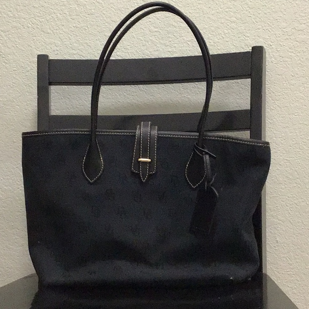 Authentic Dooney & Bourke canvas and leather tote